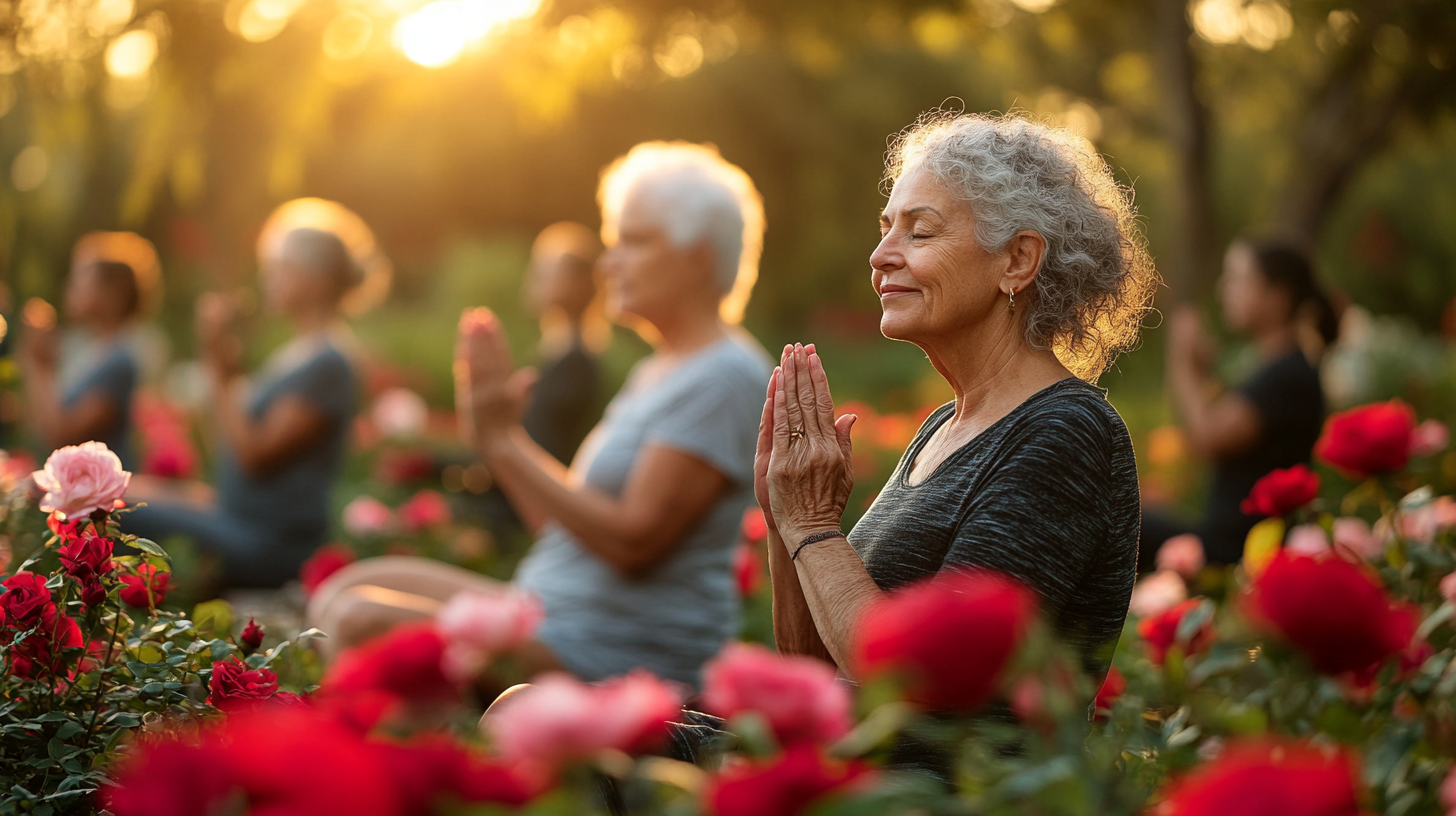Людина практикує йогу з технологічними пристроями